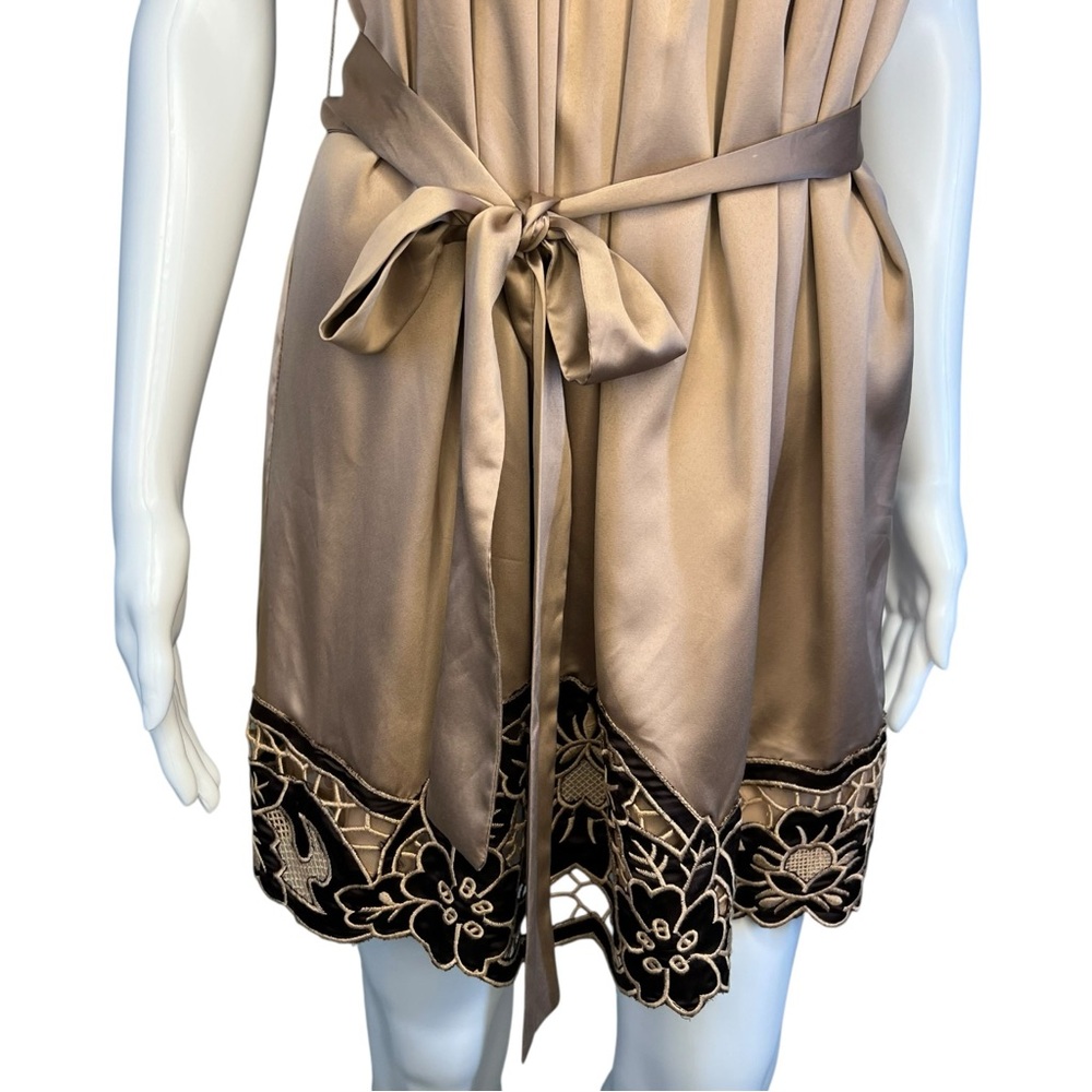 Y2K Aryn K Floral Satin Dress S - Picture 3 of 8